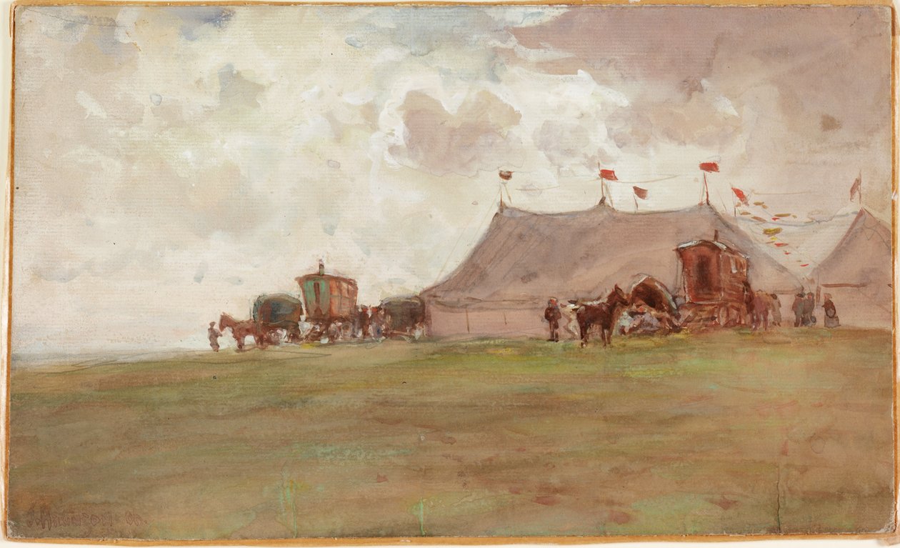 Táj sátrakkal (testszín) alkotó: John Atkinson