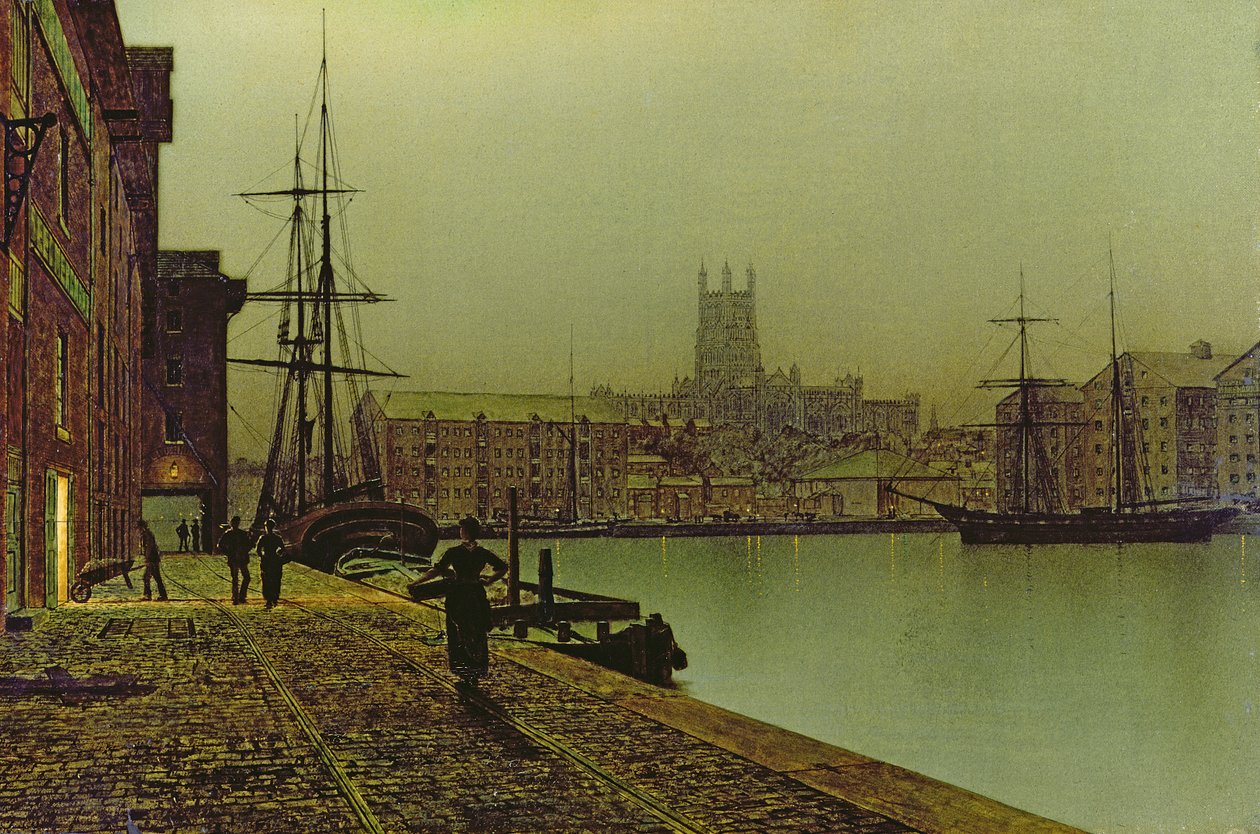 Gloucester Docks, 1880 körül alkotó: John Atkinson Grimshaw