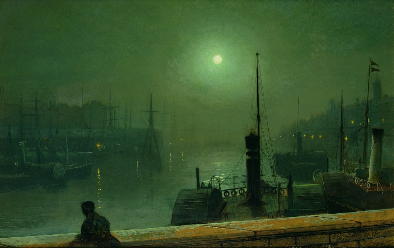 A Clyde-on, Glasgow, 1879 alkotó: John Atkinson Grimshaw
