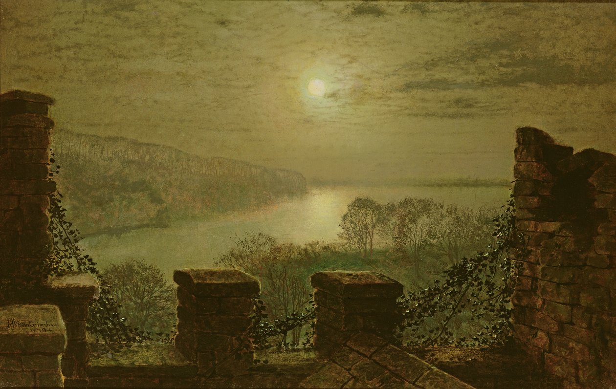 Roundhay Park a kastélytól, 1879 alkotó: John Atkinson Grimshaw