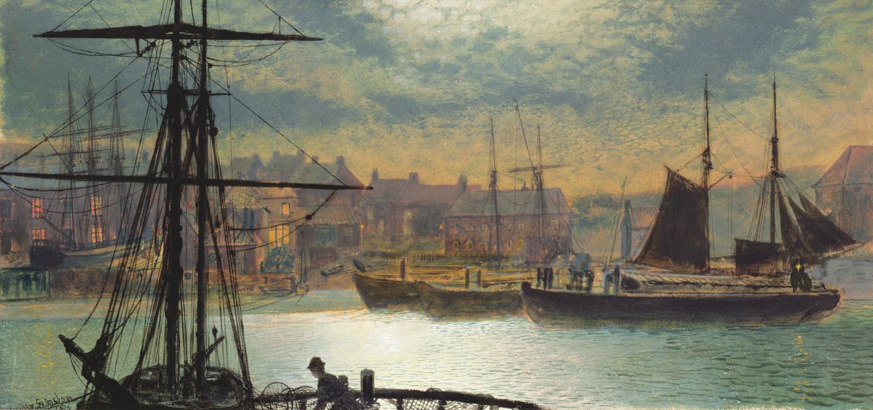 Whitby a Holdfénytől, 1876 alkotó: John Atkinson Grimshaw