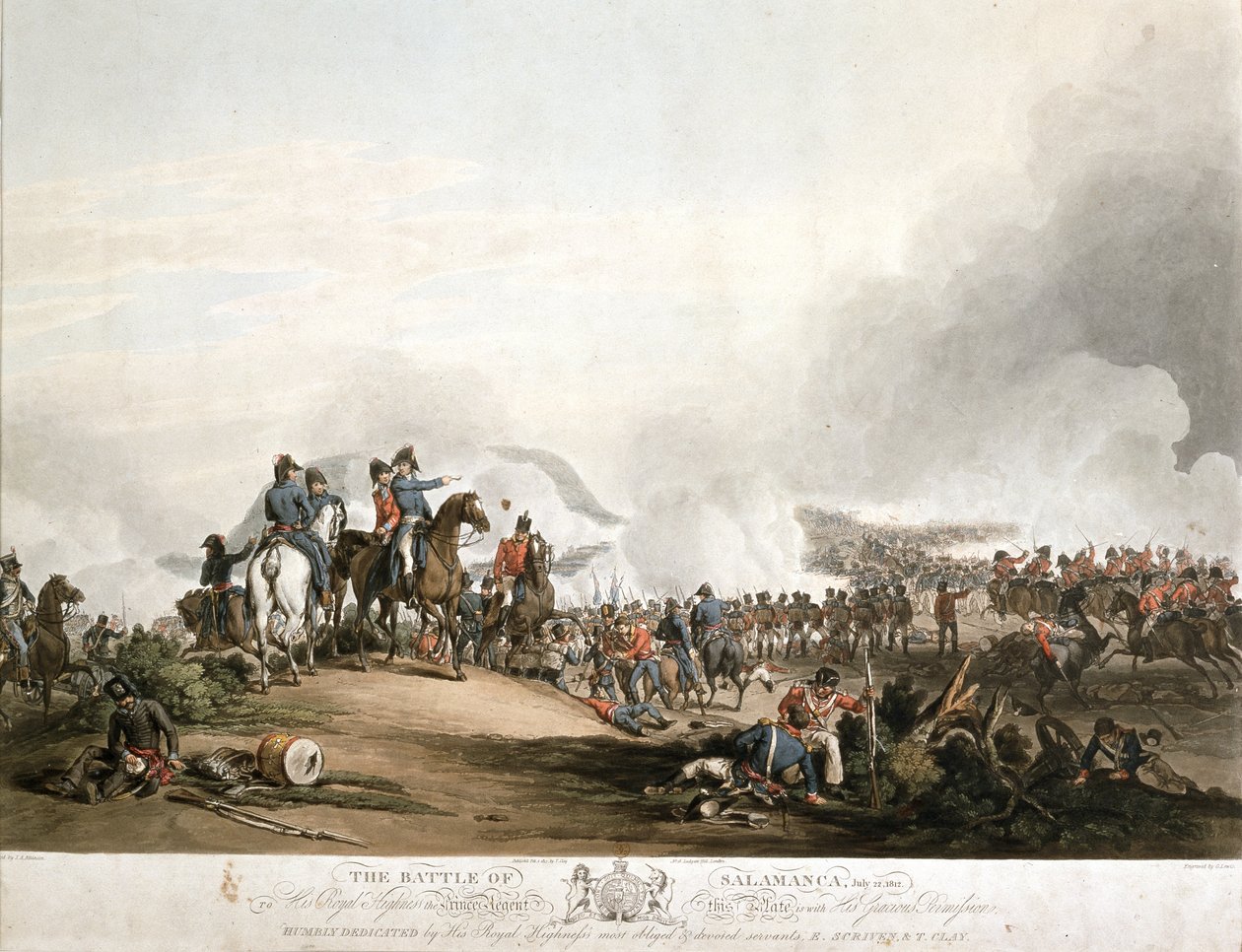 Salamancai csata 1812. július 22-én, G. Lewis metszete, 1813-ban megjelent (akvatinta) alkotó: John Augustus Atkinson