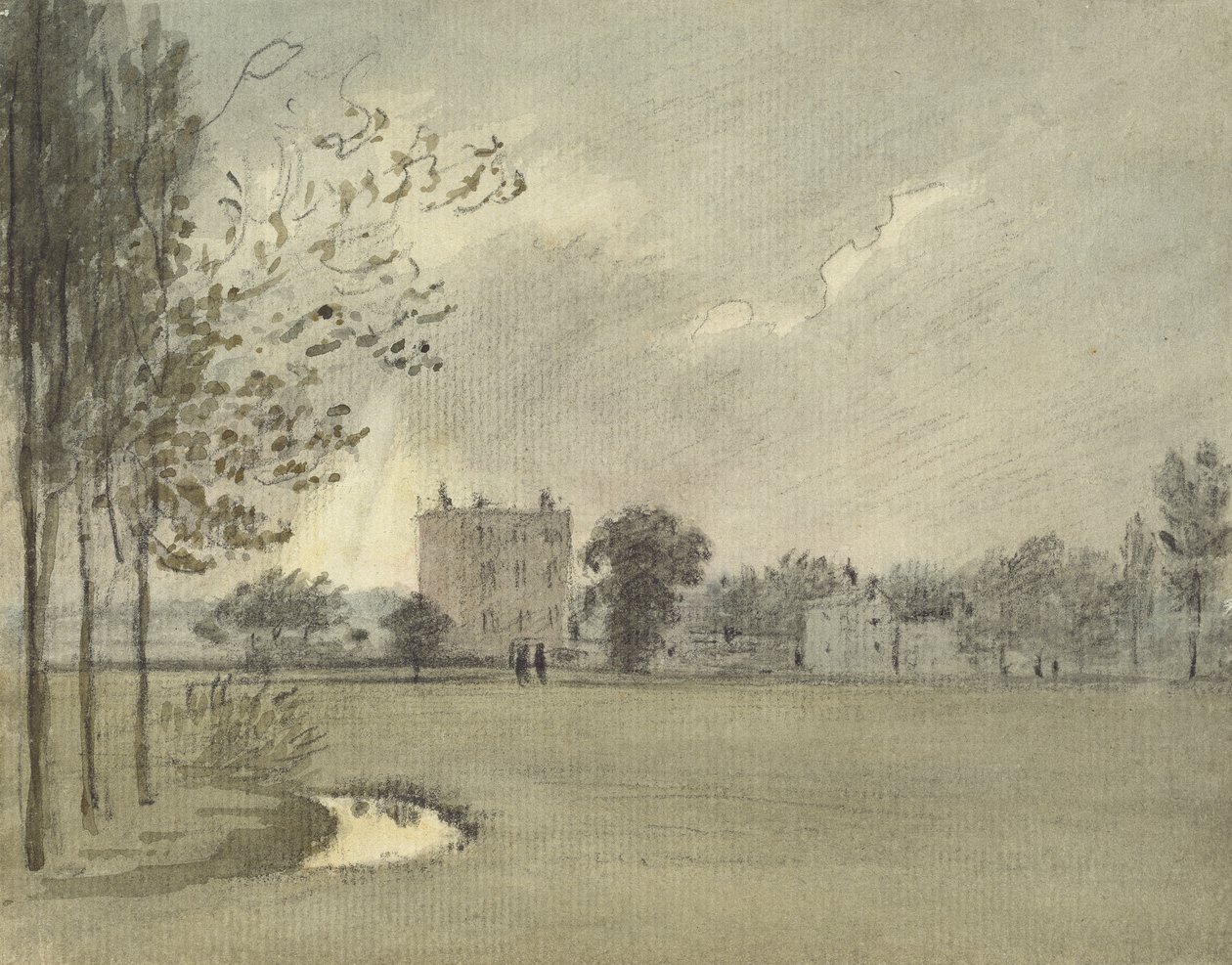 Christ Church Meadows, 1788. május 6. (akvarell grafiton, papíron) alkotó: John Baptist Malchair