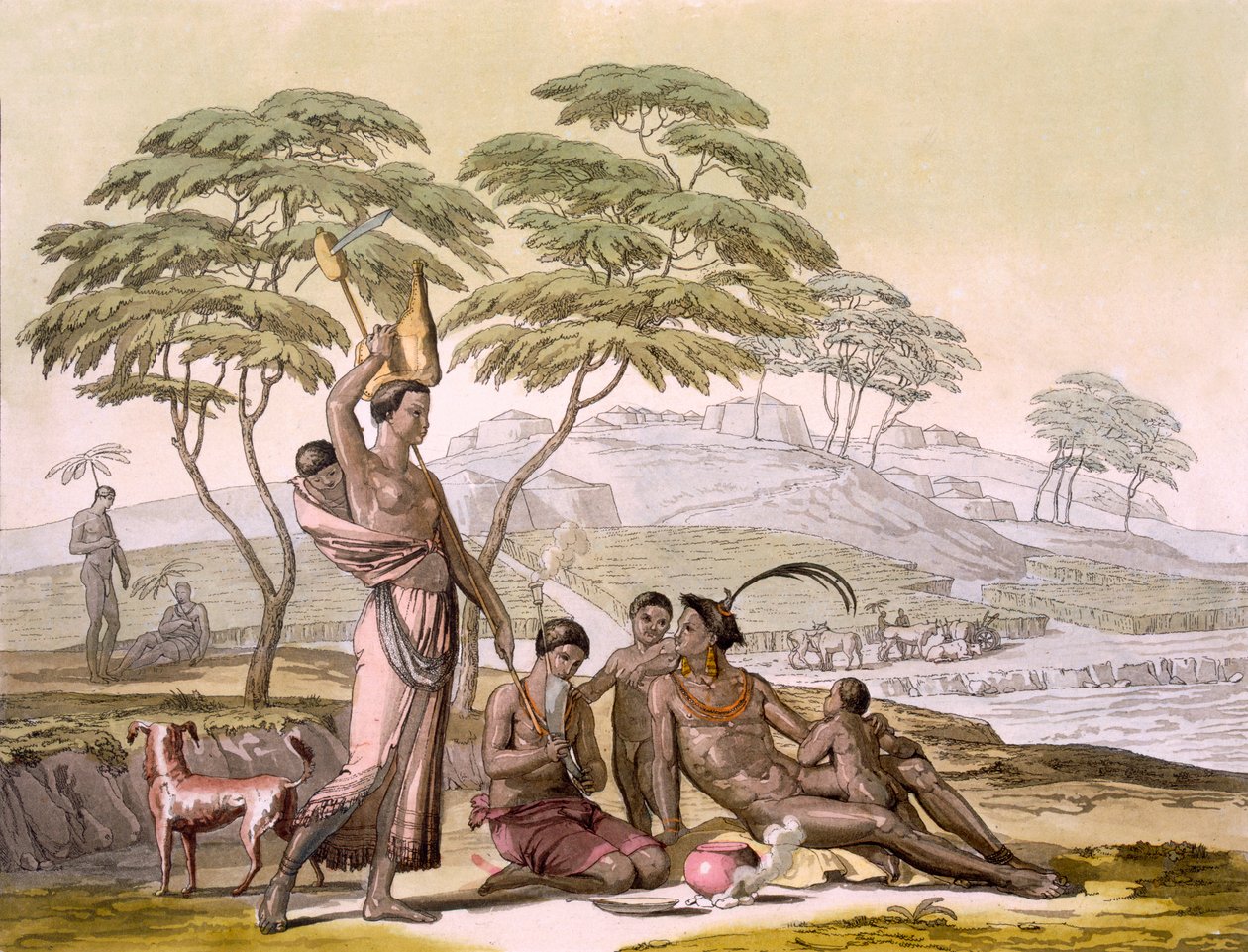 Vol II Pl.64 Délkeleti partvidék: Cafre nation, a "Le Costume Ancien et Moderne" című műből, 1820-40 körül. alkotó: John Barrow