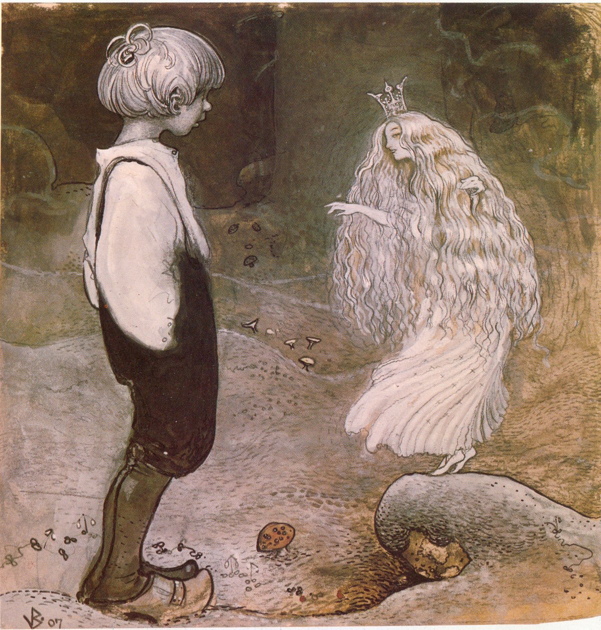 Abban a pillanatban varázslatos módon egy csodálatos kis tündérré változott. alkotó: John Bauer