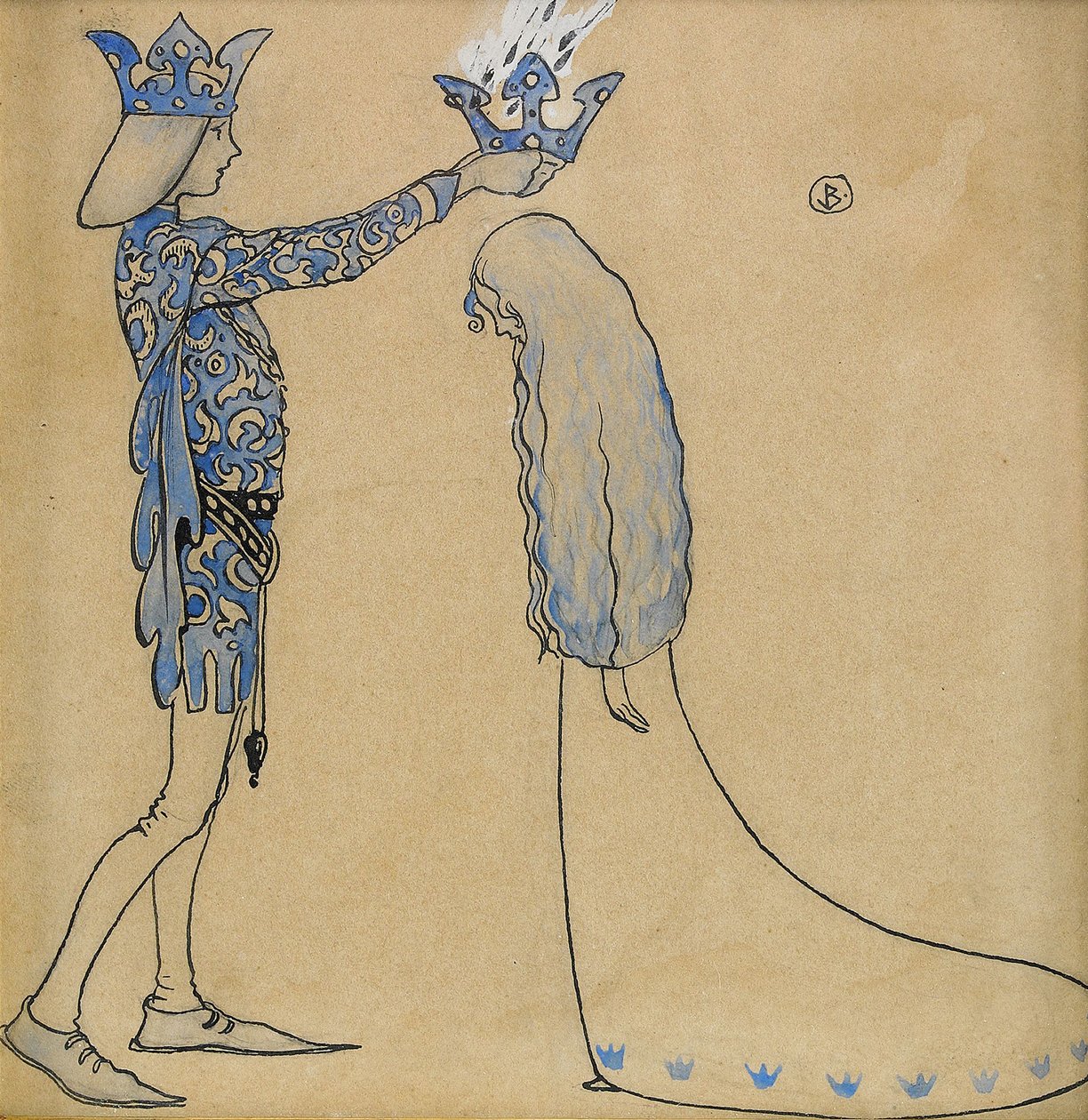 Aztán a herceg aranykoronát tett a fejére alkotó: John Bauer
