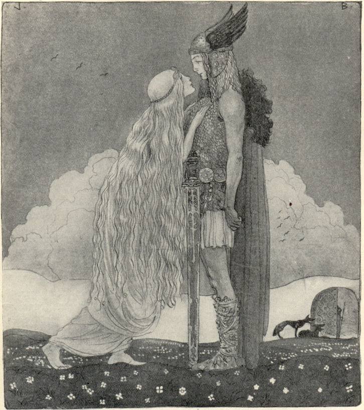 Freyja és Svipdag alkotó: John Bauer