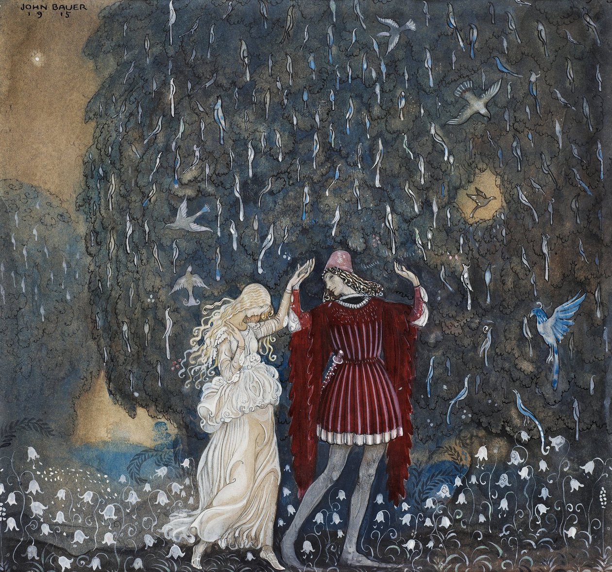 Lena és a lovag táncolnak alkotó: John Bauer