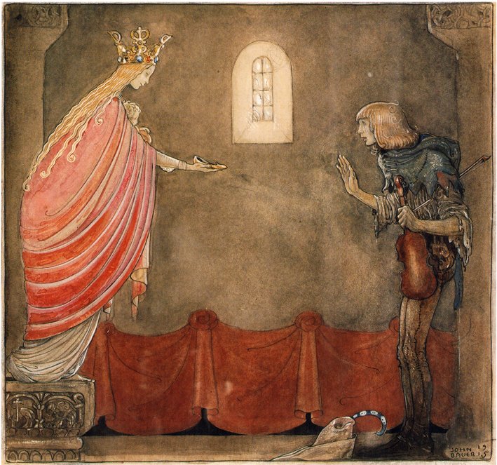 A hegedűs, aki Madonna aranycipőjét kapta alkotó: John Bauer