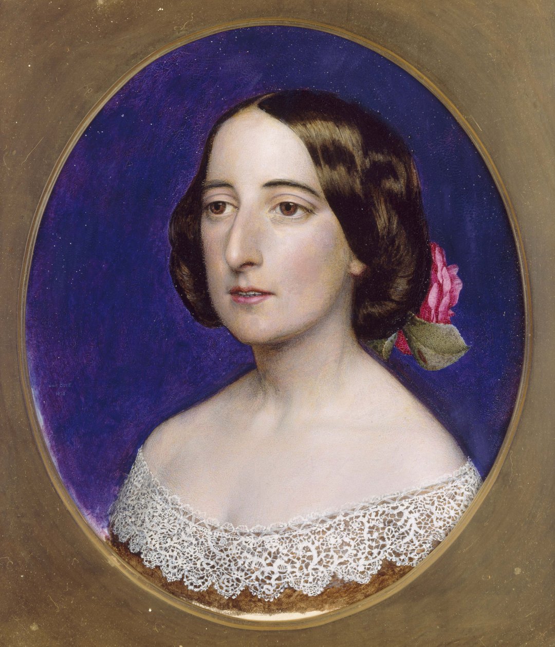 Mrs Coventry Patmore, 1856 előtt (olaj a kártyán) alkotó: John Brett