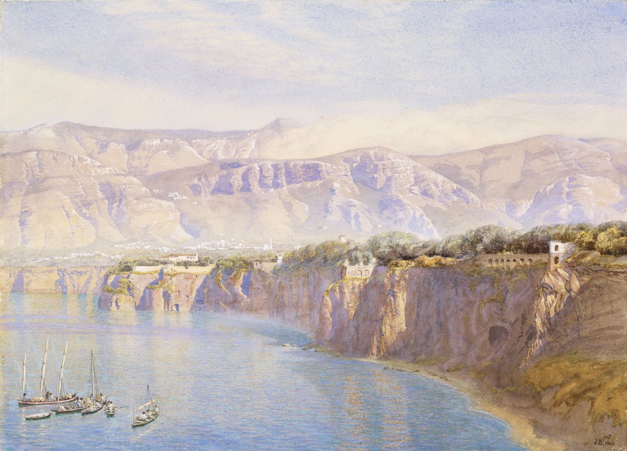 Sorrento közelében alkotó: John Brett