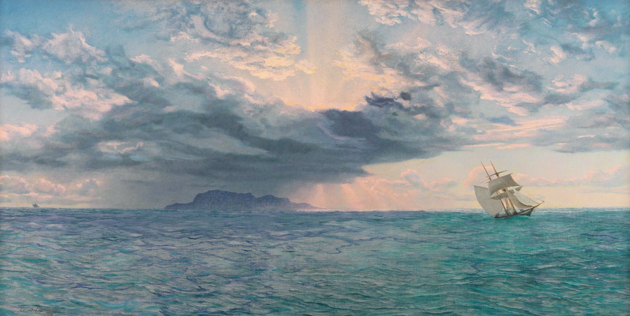 The South Bishop Rock, Egy vad éjszaka várakozásai, 1872 alkotó: John Brett