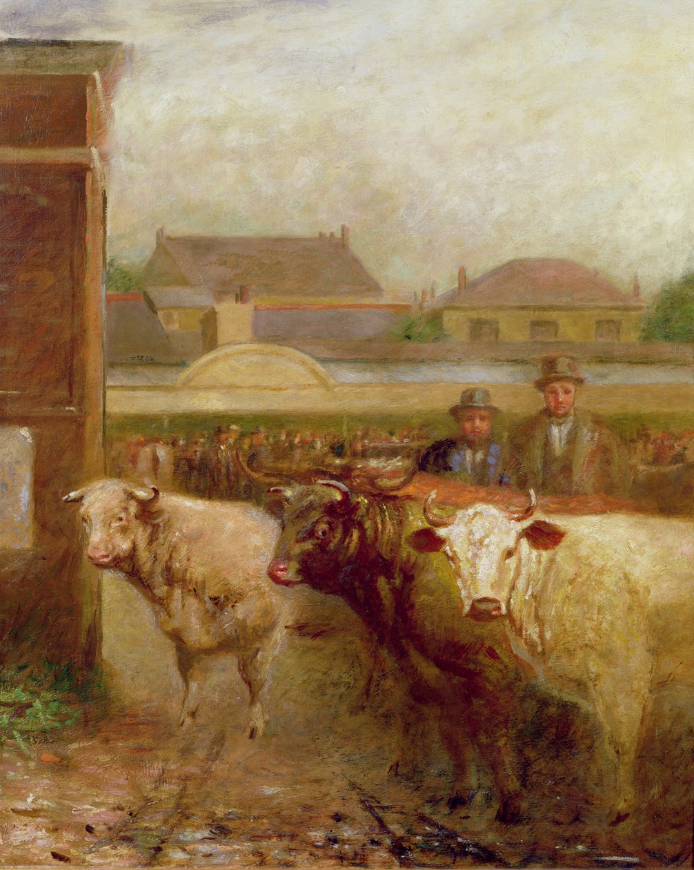 Drover Road, Croydon, piaci nap, 1903 alkotó: John Burell Read