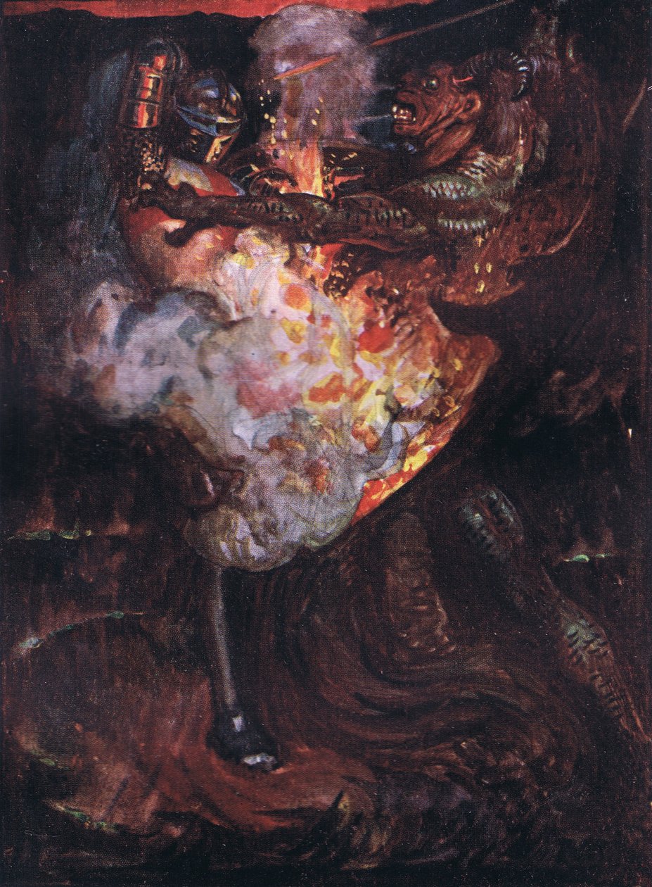 Christian harcol Apollyonnal alkotó: John Byam Liston Shaw