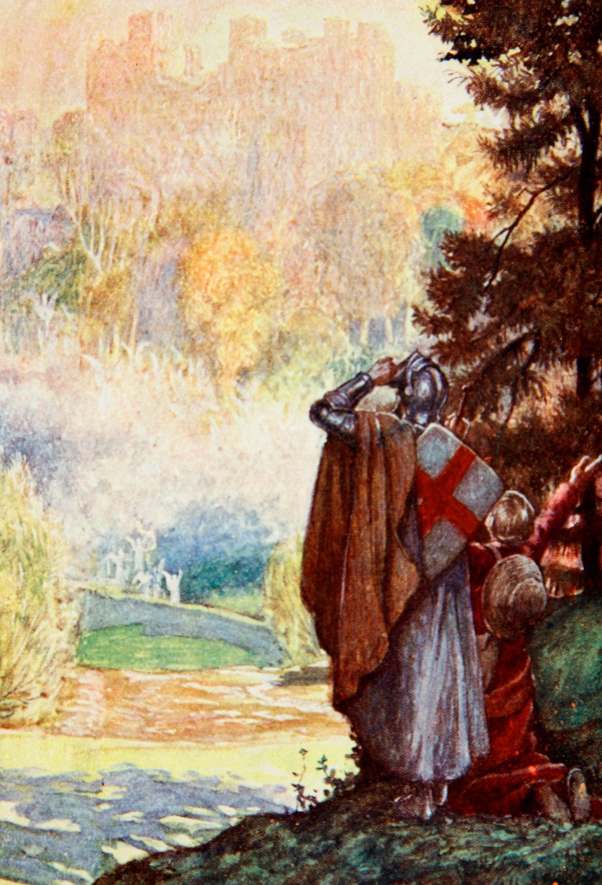 Látótávolságon belül voltak a várostól, ahová mentek, illusztrációja John Bunyan „The Pilgrim