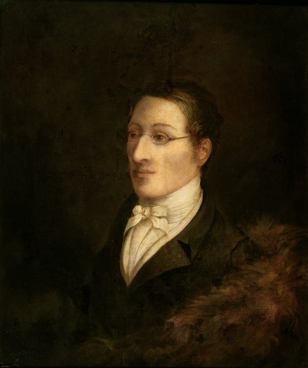 Carl Maria Friedrich Ernst von Weber (1786-1826), német zeneszerző és zongoraművész portréja, 1826 körül alkotó: John Cawse