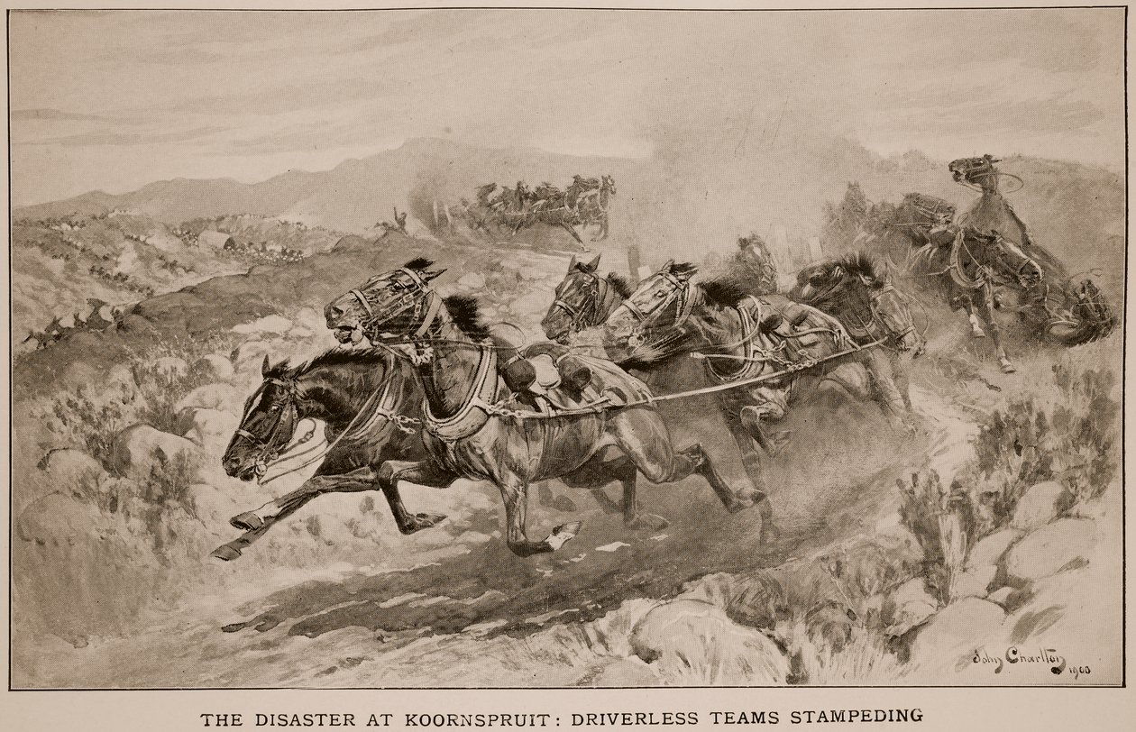 A koornspruiti katasztrófa: Driverless Teams Stampeding, 1900 alkotó: John Charlton
