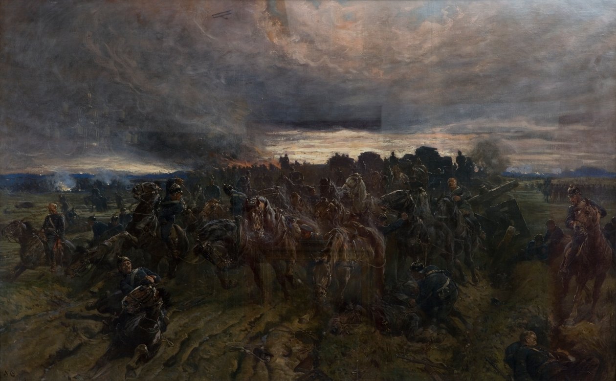 A németek visszavonulása a Marne-ból, 1915 alkotó: John Charlton
