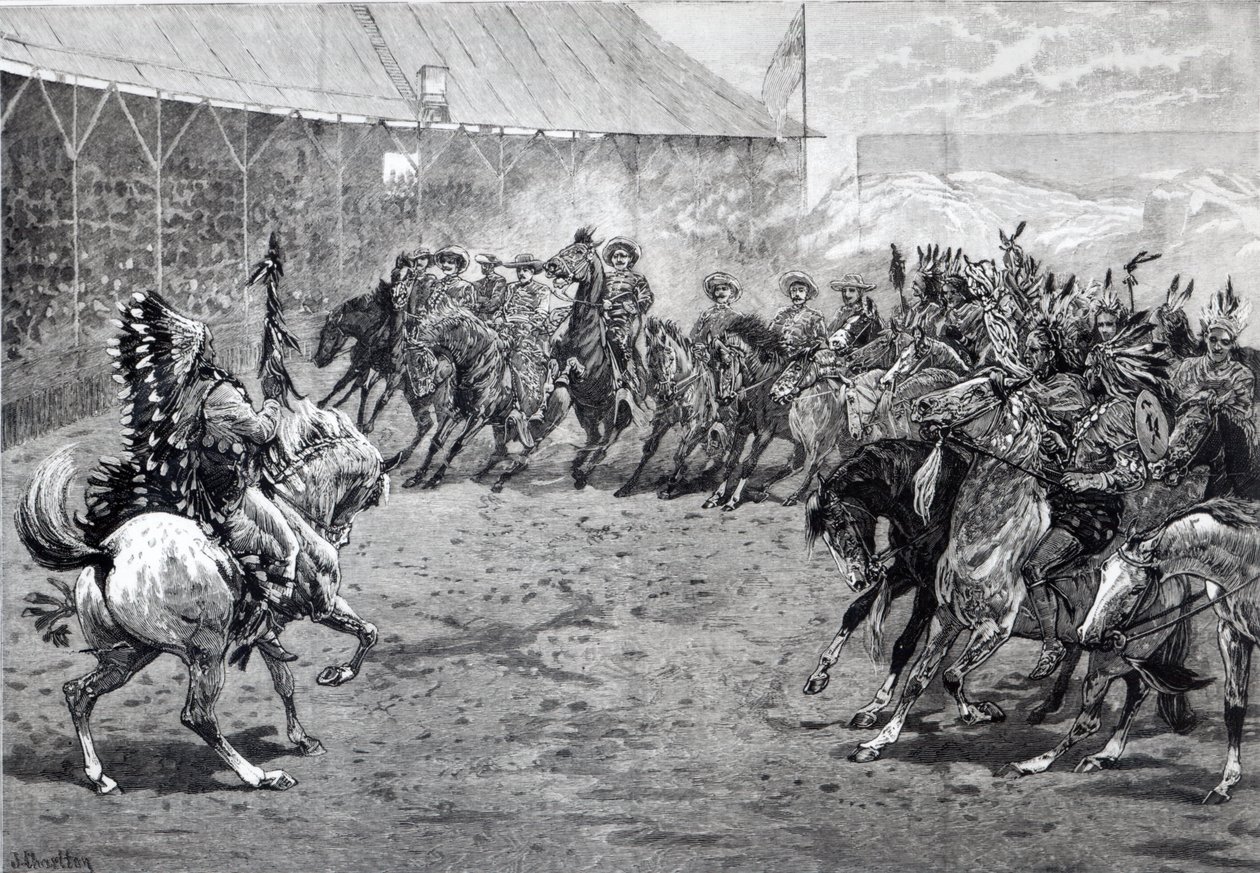 The Wild West Show West Bromptonban, 1887 alkotó: John Charlton