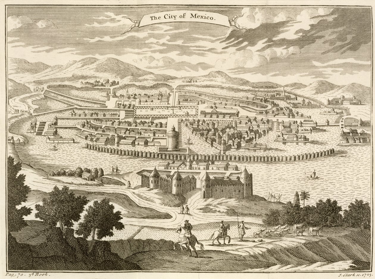 Mexikó városa, 1723 alkotó: John Heaviside Clark