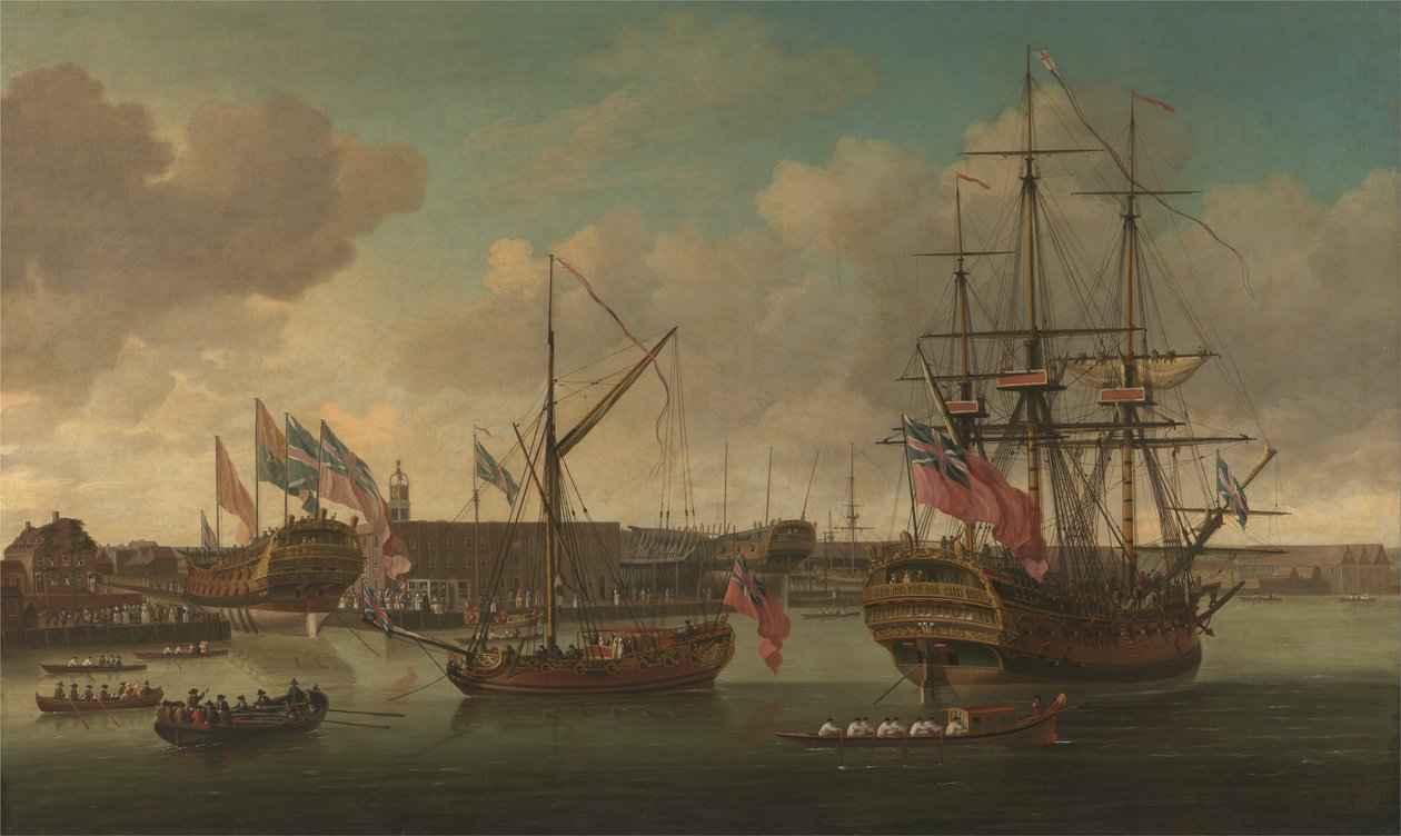 Indítás a Deptfordban alkotó: John Cleveley the elder