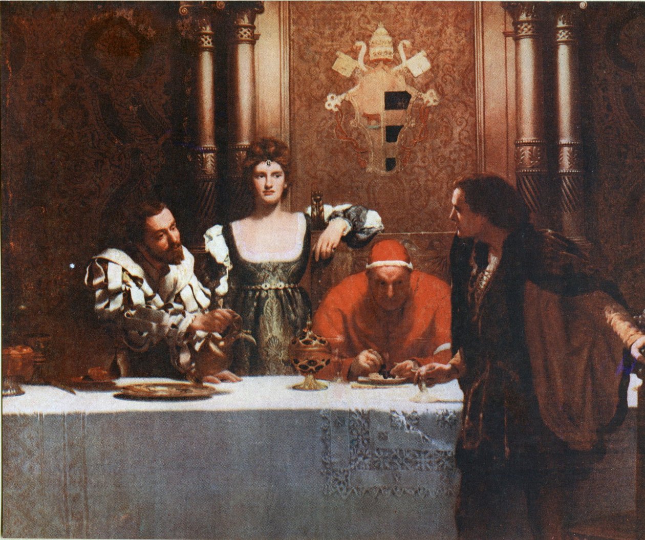 Egy pohár bor Caesar Borgiával alkotó: John Collier