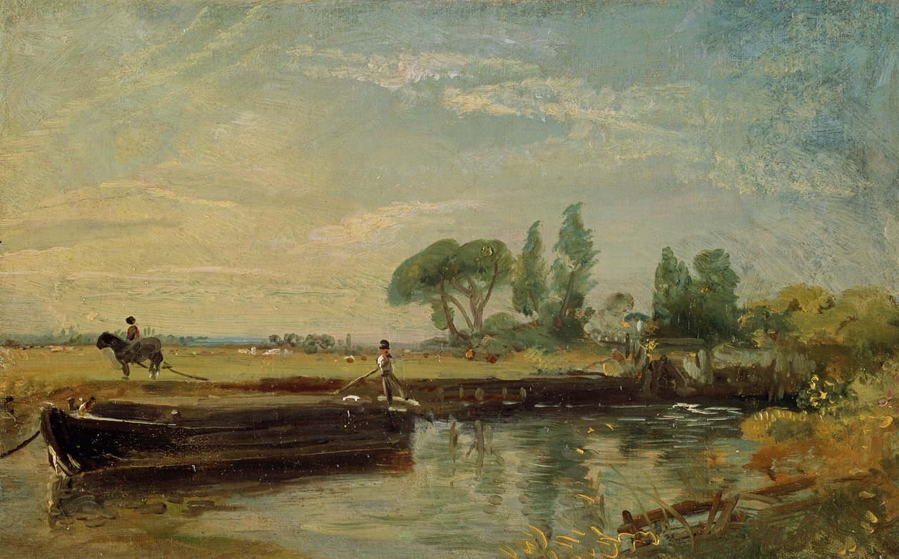 Egy bárka a Flatford-zsilip alatt, 1810 körül alkotó: John Constable
