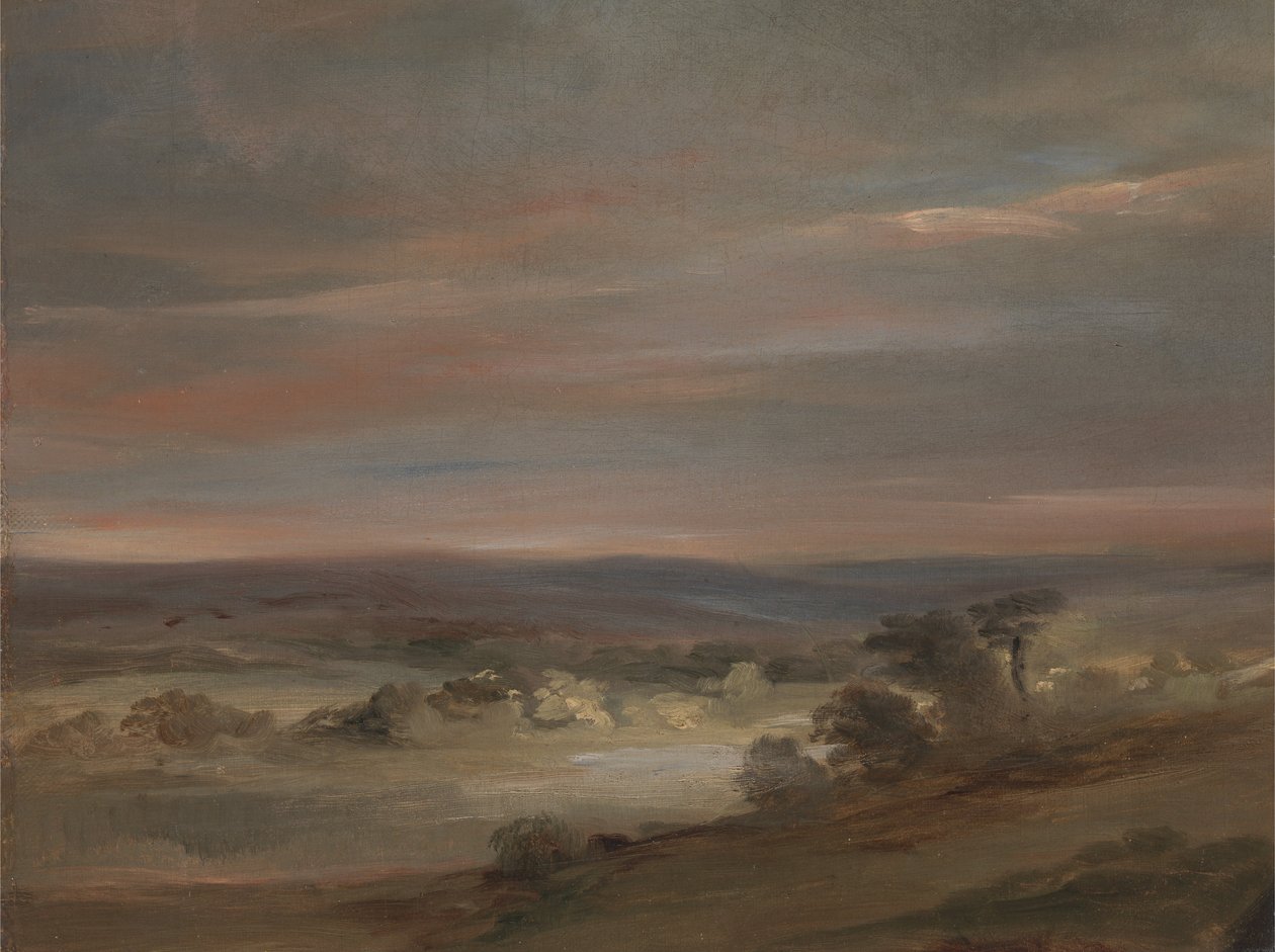 Kilátás Hampstead Heathre, kora reggel alkotó: John Constable