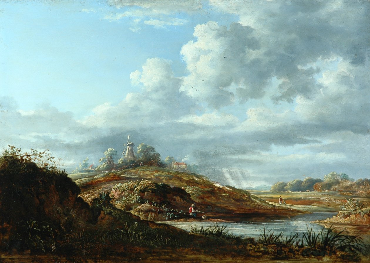 Szélmalom a folyó felett alkotó: John Constable
