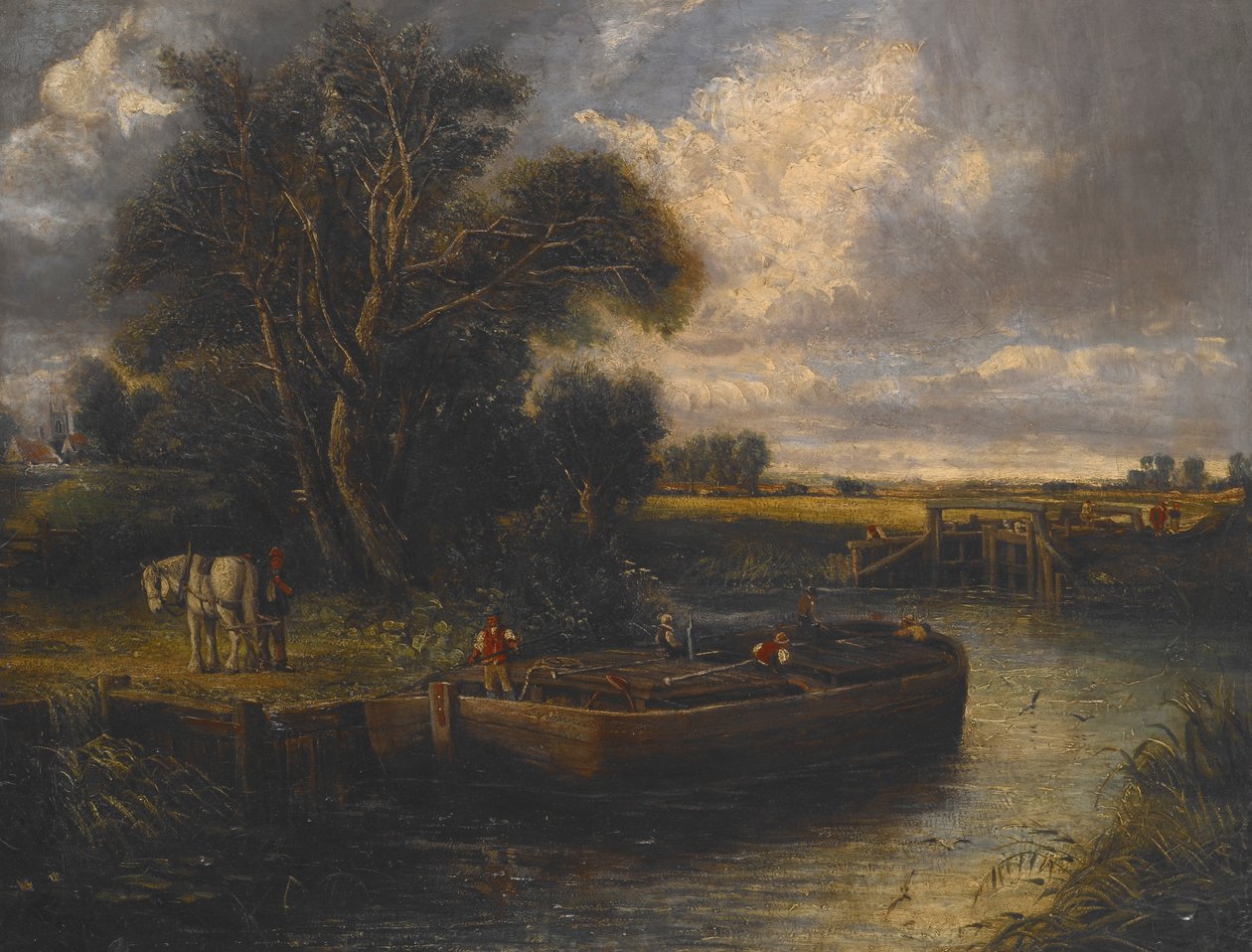 Bárka a csatornán alkotó: John Constable