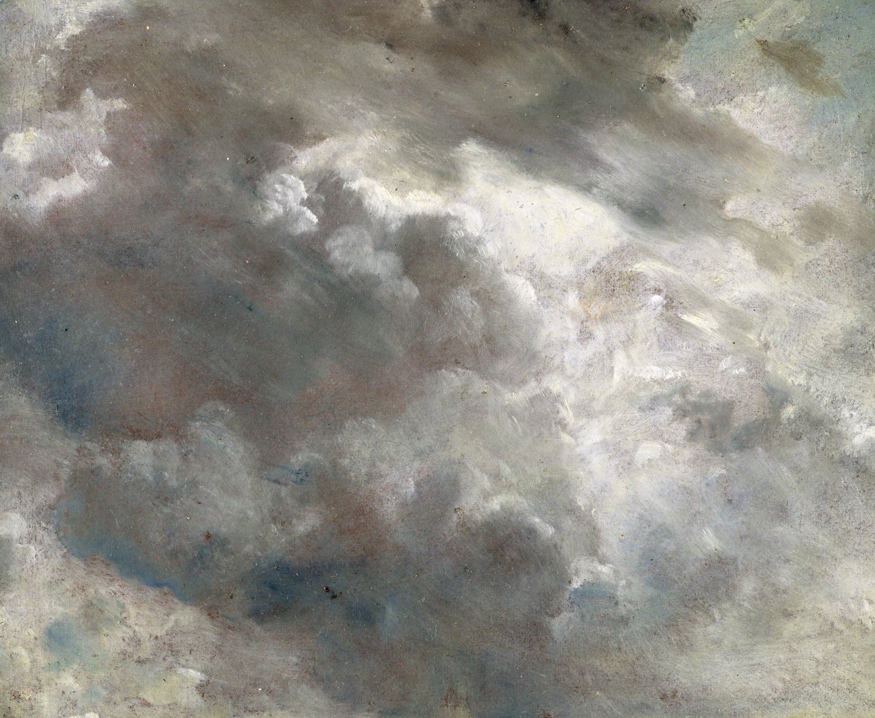 Cloud Study, 1821 (olaj, papír, papírra fektetve) alkotó: John Constable
