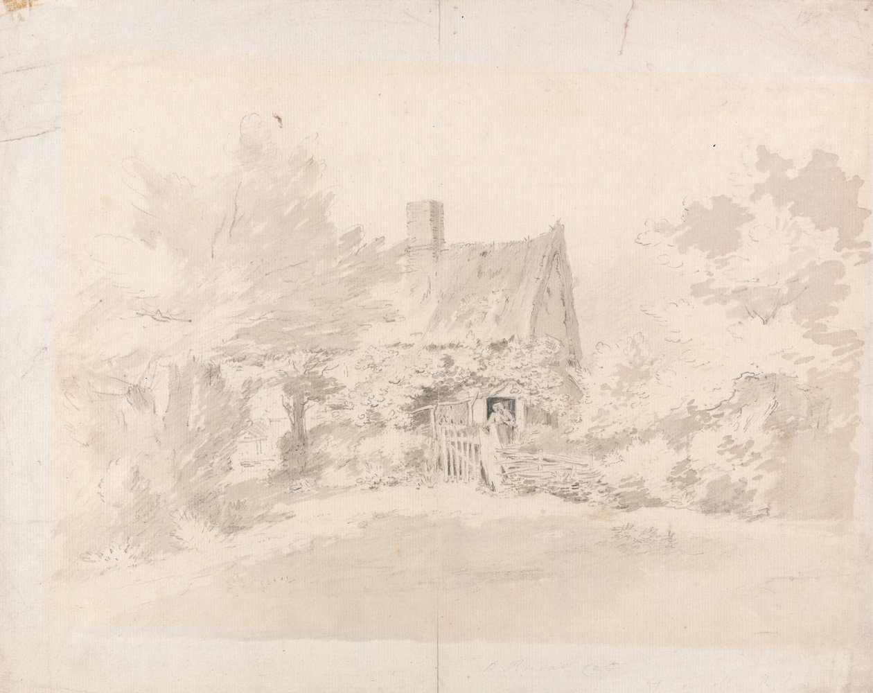 Kunyhó fák között alkotó: John Constable