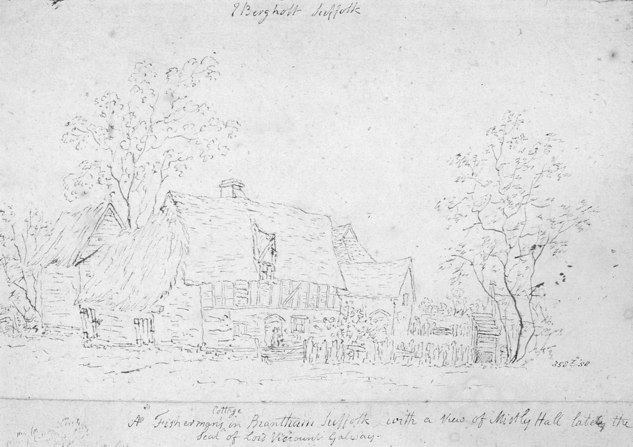 Víkendház East Bergholtban (rajz) alkotó: John Constable