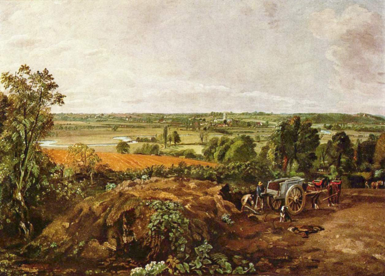 A Stour -völgy a Dedham -templommal alkotó: John Constable