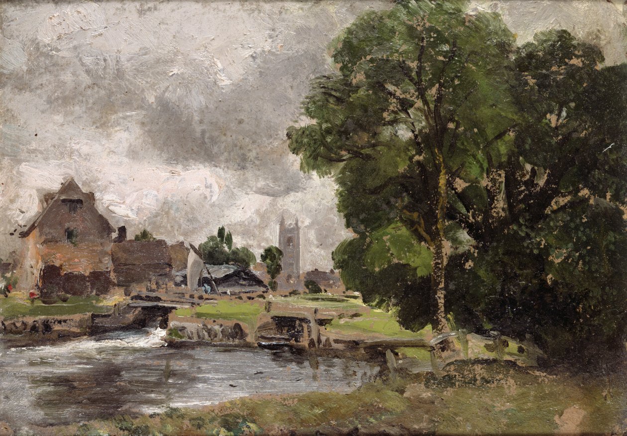 Dedham zsilip és malom alkotó: John Constable