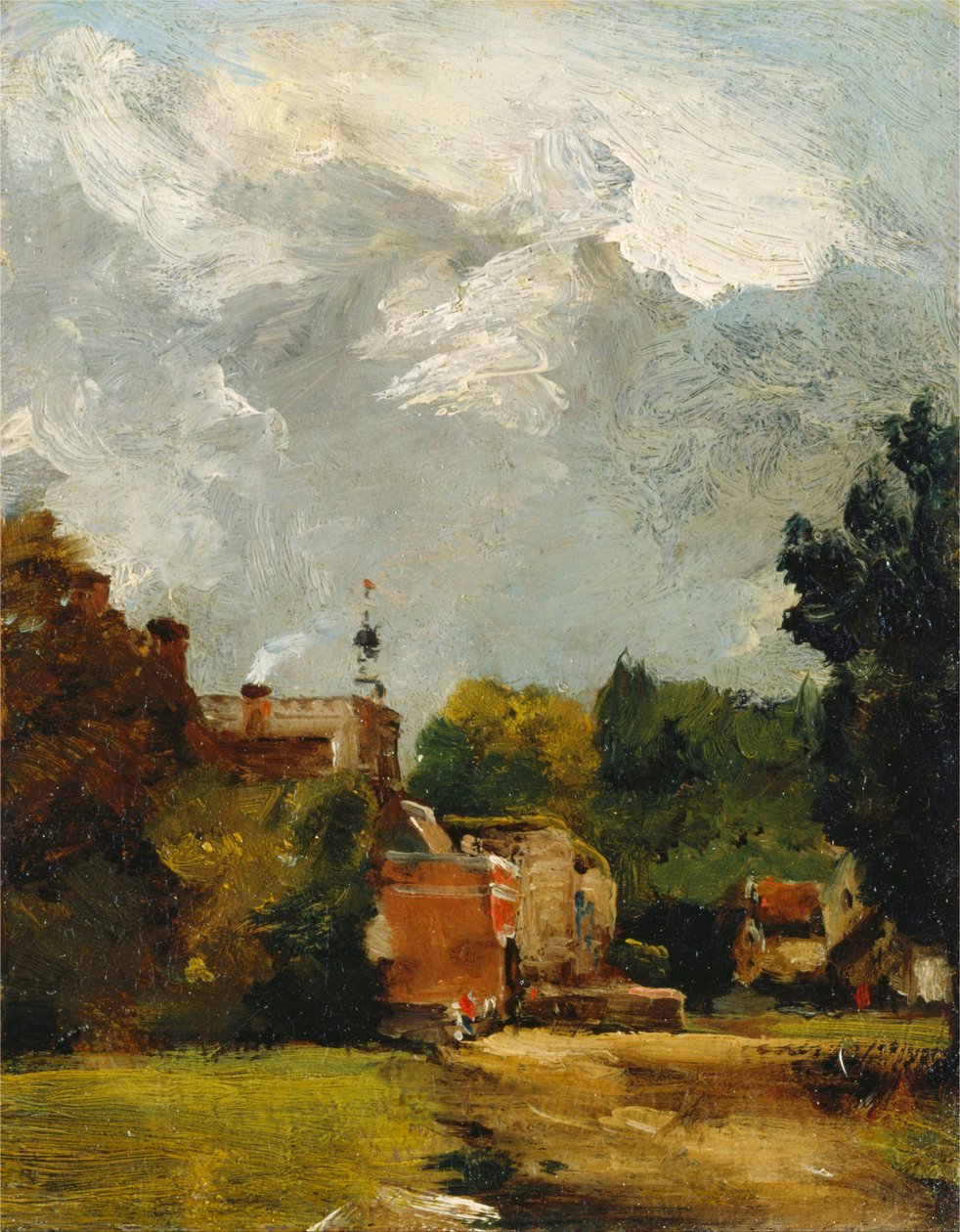 Kelet -Bergholt templom alkotó: John Constable
