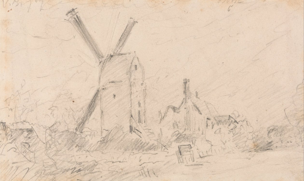 Táj szélmalommal alkotó: John Constable
