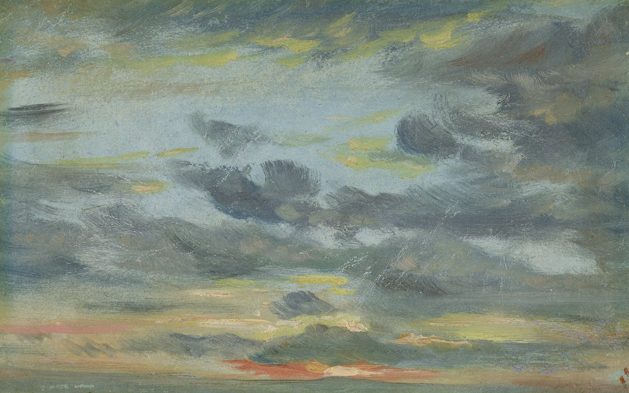 Sky Study, Sunset, 1821-22 (olaj, papír) alkotó: John Constable