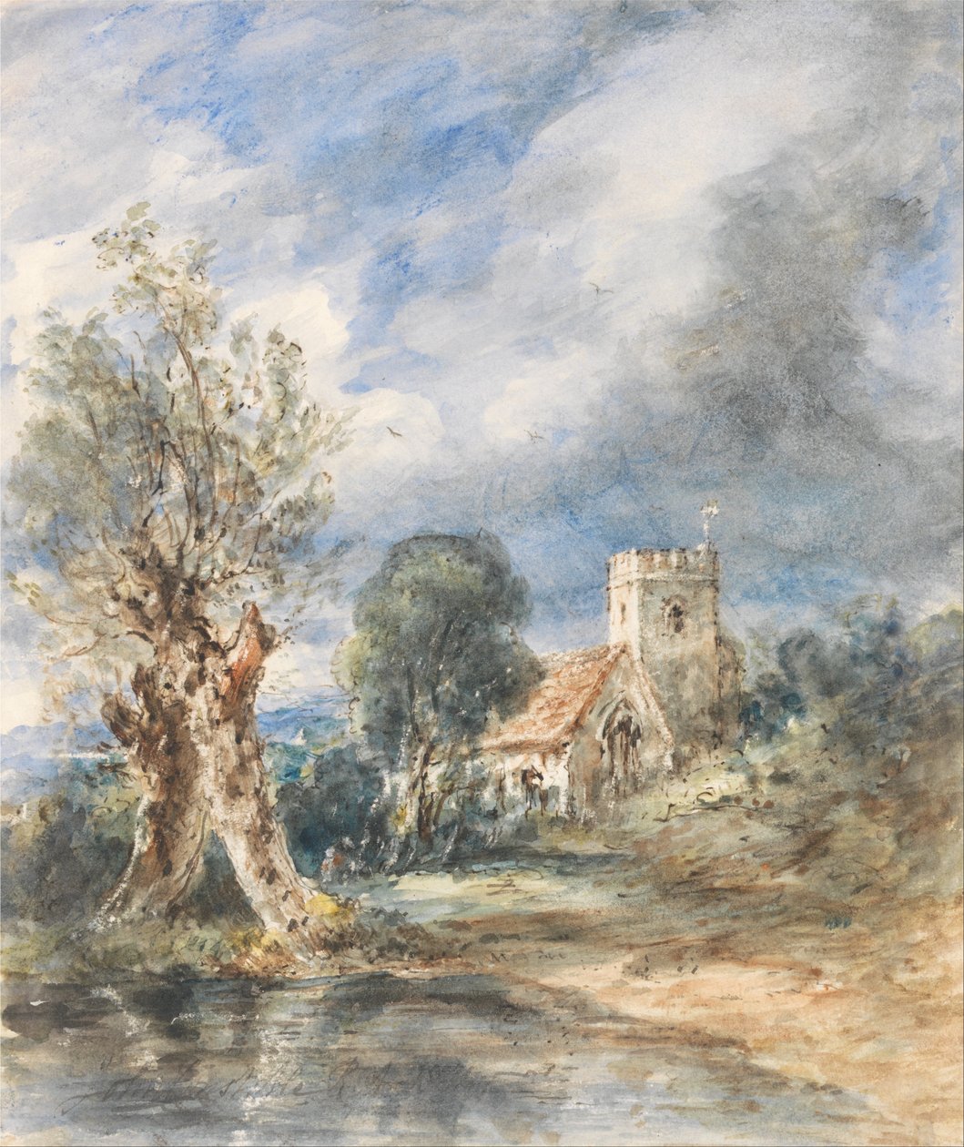 Stoke Poges templom alkotó: John Constable
