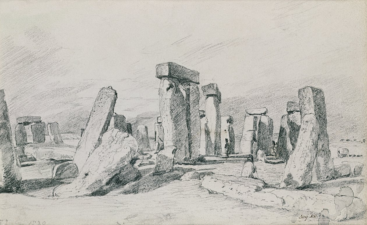 Stonehenge, Wiltshire, 1820 (rajz) alkotó: John Constable