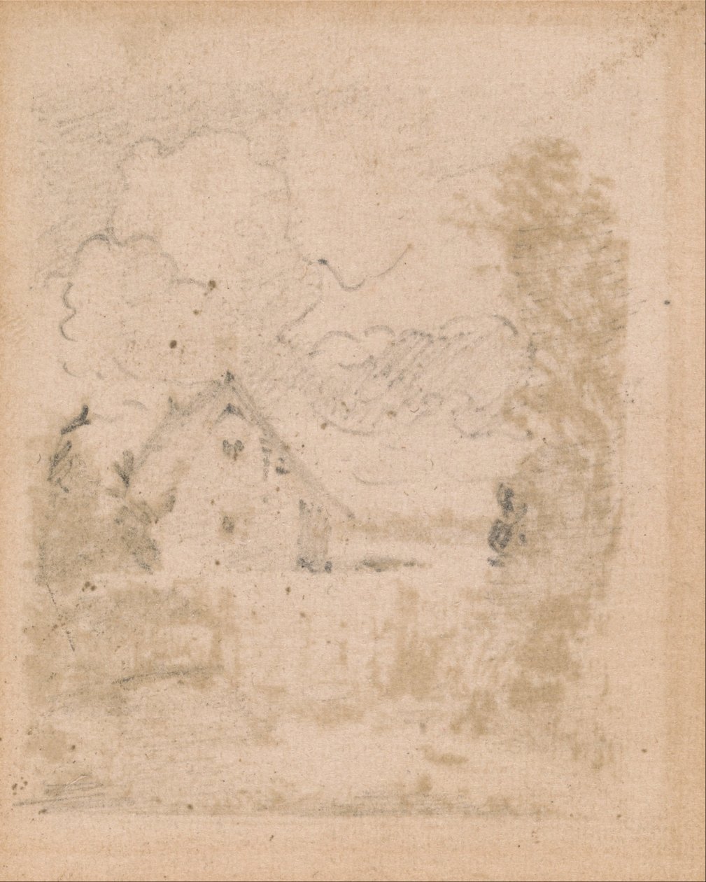Tanulmány a nyaralóhoz Cornfieldben, Kelet -Bergholtban alkotó: John Constable