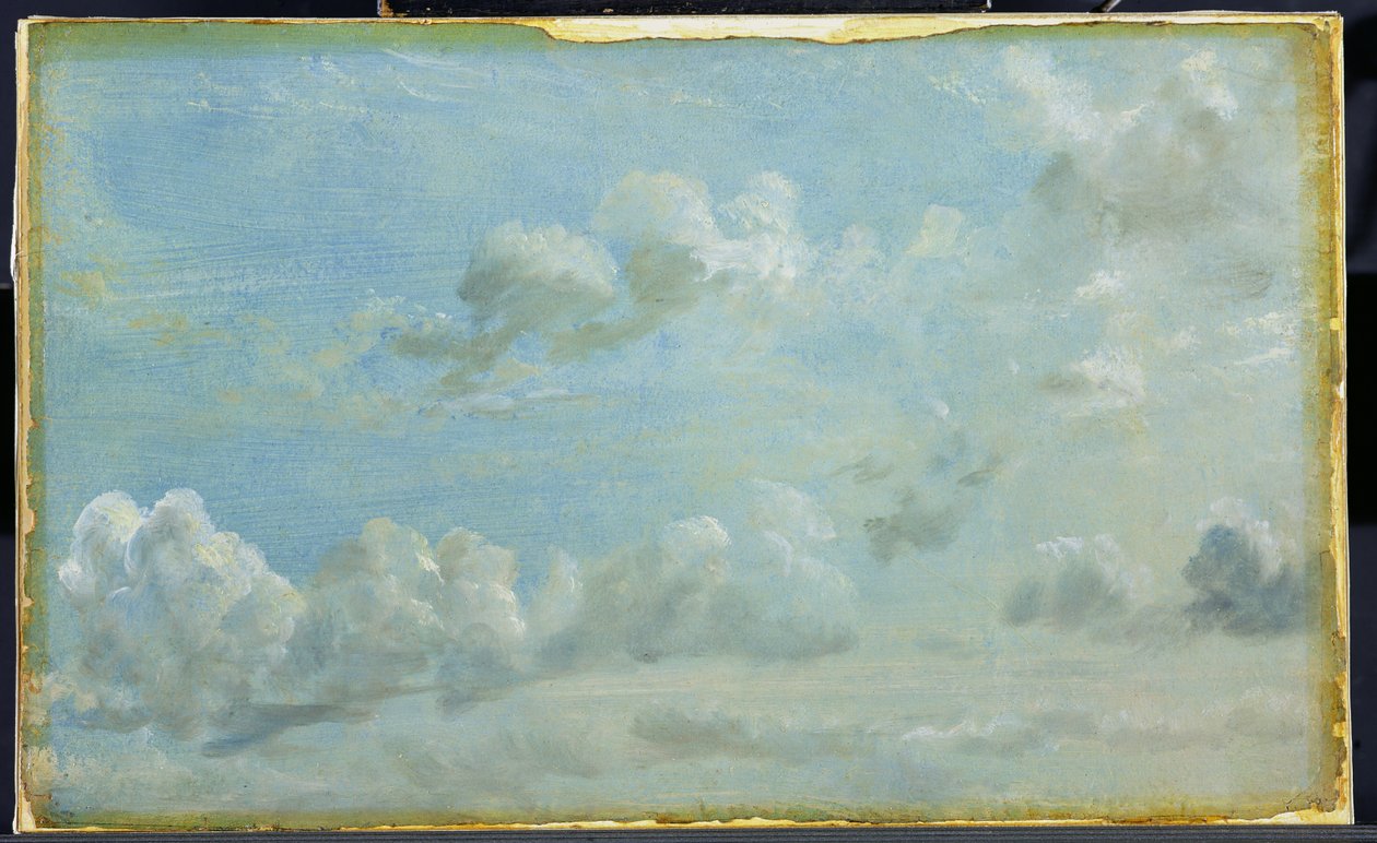 Cumulus felhők tanulmánya, 1822 (olaj, papír, panelre fektetve) alkotó: John Constable
