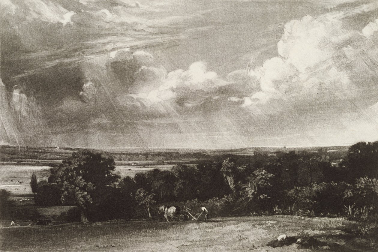 Summerland, metszett: David Lucas (1802-81) (mezzotint) alkotó: John Constable