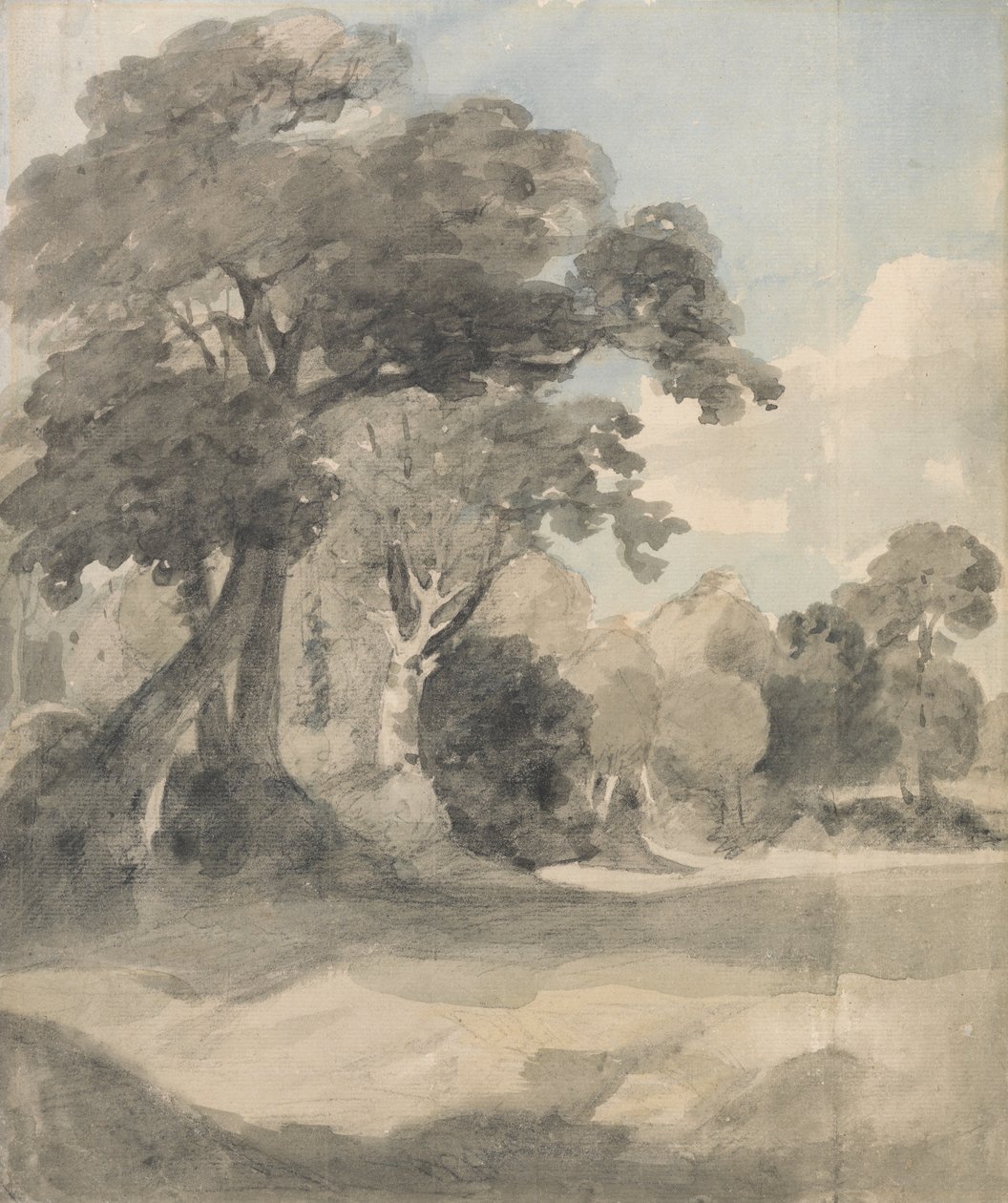 Fák egy réten alkotó: John Constable