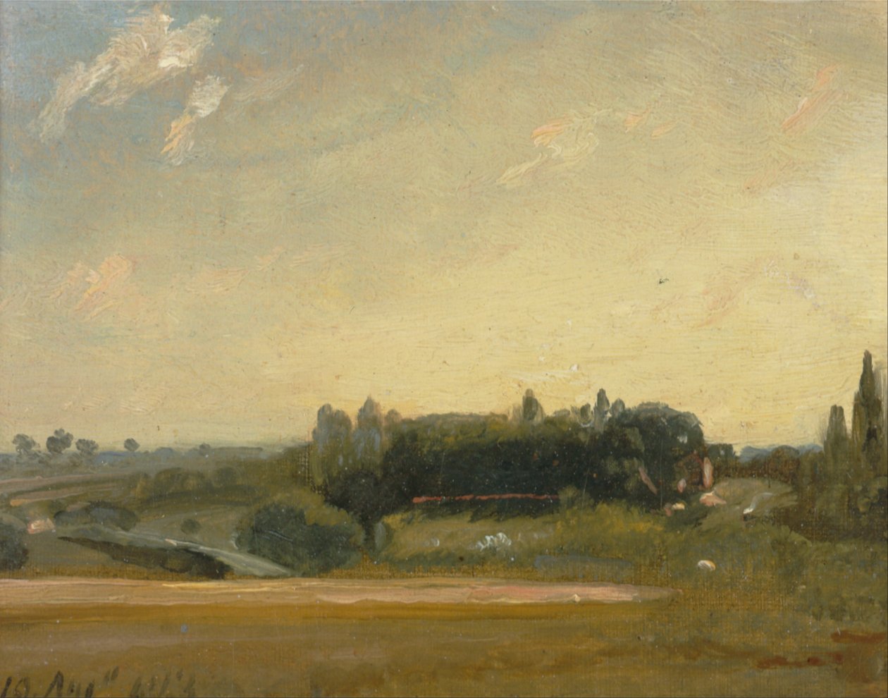 View to the Rectory felé, East Bergholt alkotó: John Constable