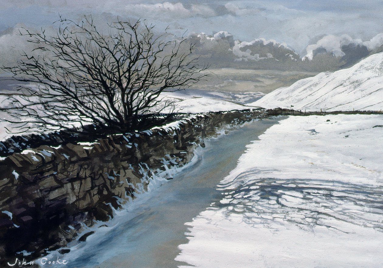 Snow Above Barbondale, Barbon, nr Kirby Lonsdale, Cumbria alkotó: John Cooke