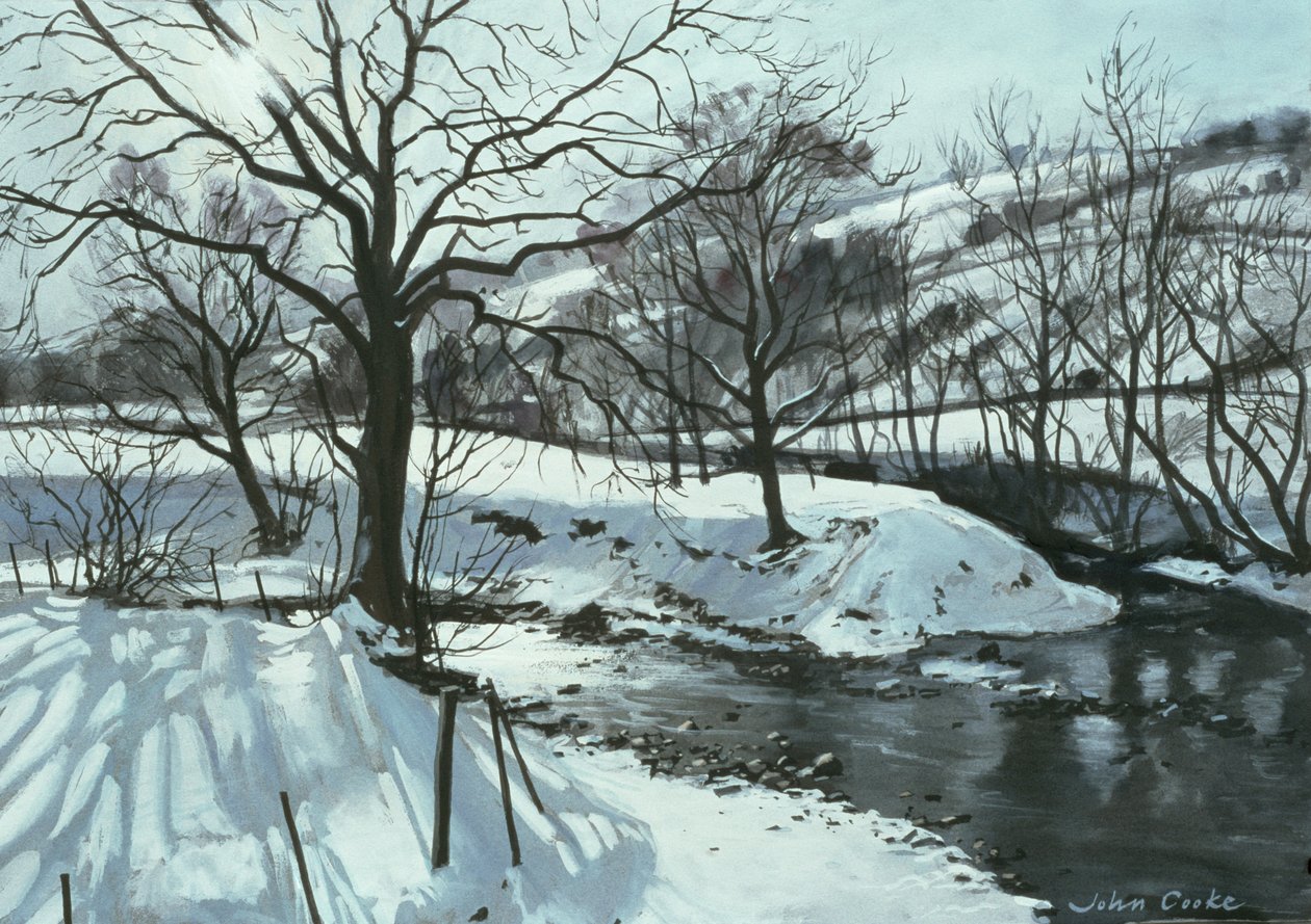 Winter River, 1996 (guache) alkotó: John Cooke