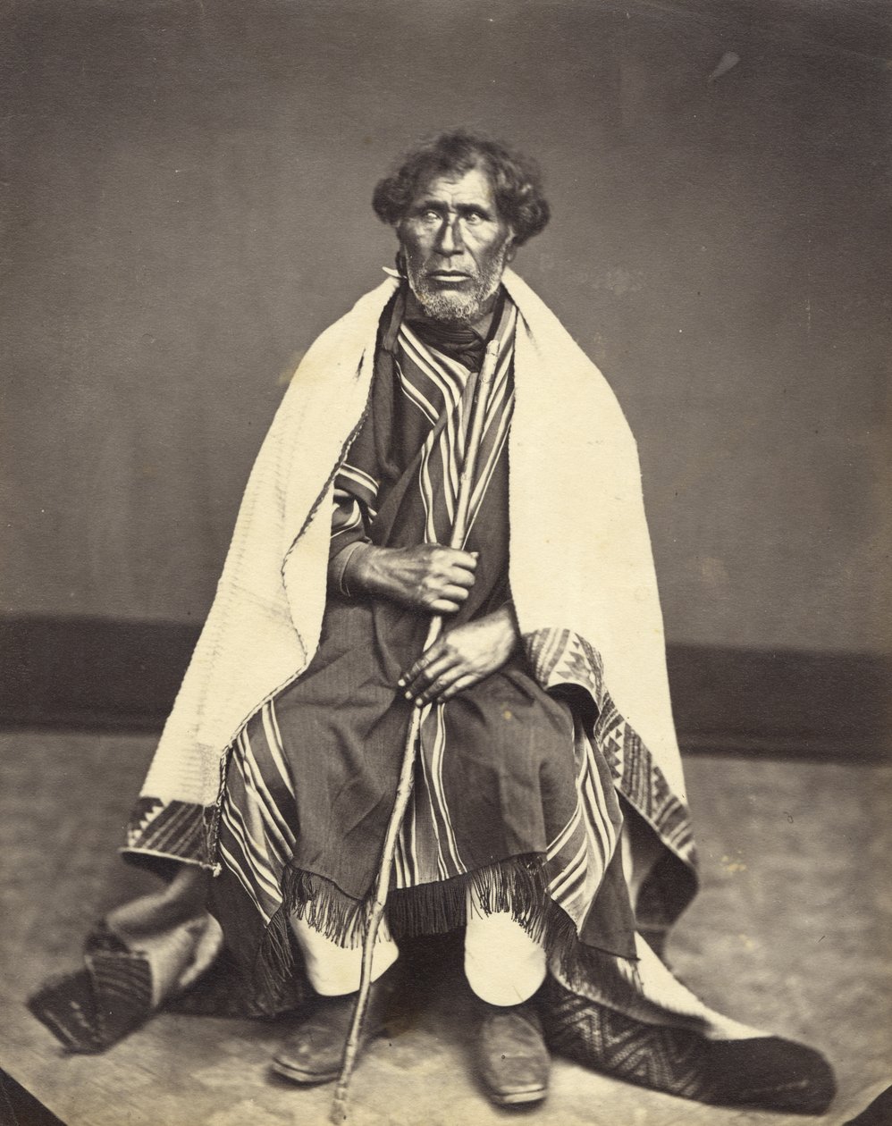 Tairoa királya, 1860 körül (albumnyomat) alkotó: John Nicol Crombie