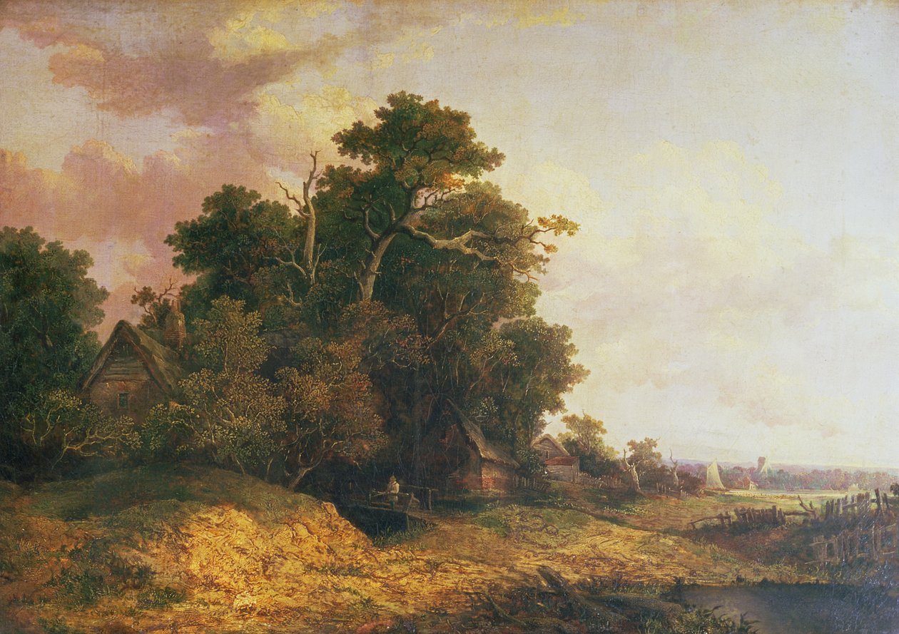 Tájképi jelenet Norfolkban alkotó: John Crome