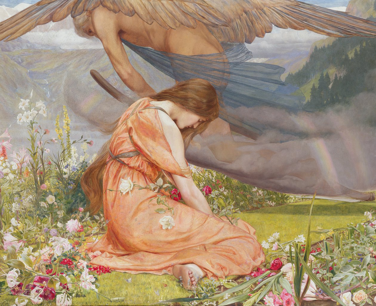 Adonisz kertje – Amoretta és az idő, 1887 alkotó: John Dickson Batten